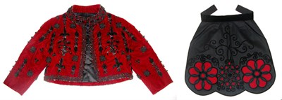 Lot 80 - Two Black Embroidered Neo Ethnic Designs The...