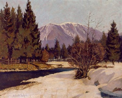 Lot 310 - Hobart Nichols 1869-1962 SPRING THAW Signed...