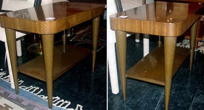 Lot 226 - Pair of Mahogany Two-Tier Single-Drawer Side...