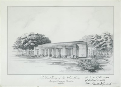 Lot 2015 - ROOSEVELT, FRANKLIN DELANO Print of the East...