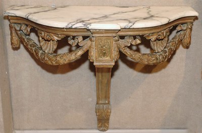 Lot 187 - Louis XVI Style Marble Top Gilt-Wood Console...