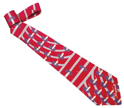 Lot 323 - Schiaparelli Gentleman's Tie Maroon, navy and...