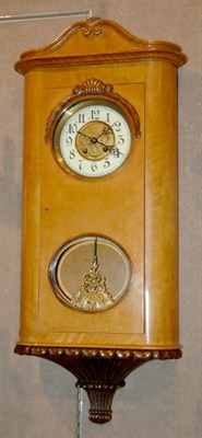 Lot 3525 - Victorian Maple Case Hanging Clock Height 35...