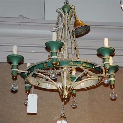 Lot 3513 - Neoclassical Style Green Painted Metal...