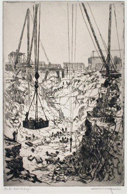 Lot 2219 - Otto Kuhler BEDROCK Etching, signed in pencil,...