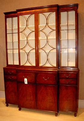 Lot 3280 - Georgian Style Mahogany Breakfront Height 7...