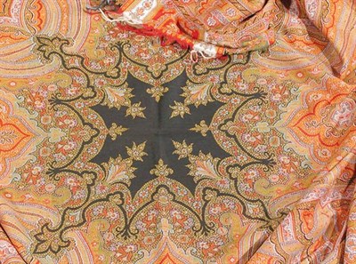 Lot 177 - Square Paisley Shawl Early 20th century Small...