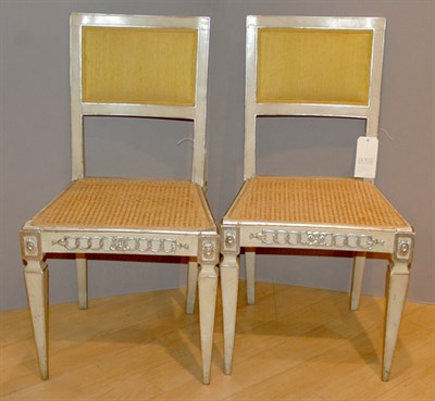 Lot 3288 - Set of Four Neoclassical Style Painted and...