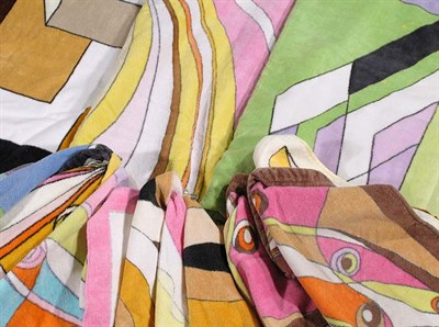 Lot 332 - Group of Pucci Cotton Towels Italian, 1960s...