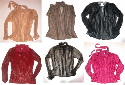 Lot 143 - Group of Lagerfeld for Chanel Chiffon Ruffle...