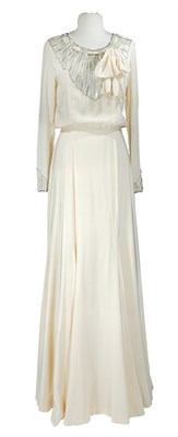 Lot 145 - Lagerfeld for Chanel Creme Silk Crepe Gown...