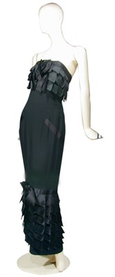 Lot 147 - Lagerfeld for Chanel Black Silk Crepe Gown...