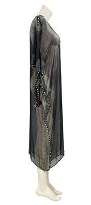 Lot 34 - Fortuny Black Silk Gauze Batwing Tunic Italian,...