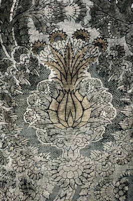Lot 36 - Fortuny Stenciled Silk Velvet Aba Italian,...