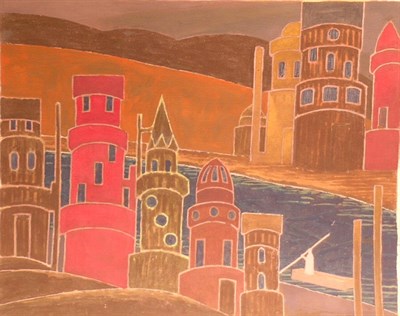 Lot 3133 - Rudolph A. Voelcker American, b.1873 HOUSES BY...