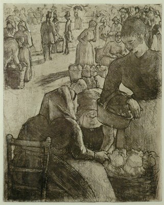 Lot 2280 - Camille Pissarro MARCHE AUX LEGUMES, A...