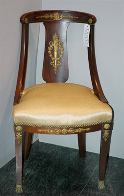 Lot 1191 - Empire Style Gilt-Metal Mounted Mahogany Side...