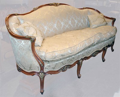 Lot 1154 - Louis XV Style Upholstered Walnut Canape...