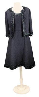 Lot 96 - Christian Dior Black Wool Embroidered Suit...