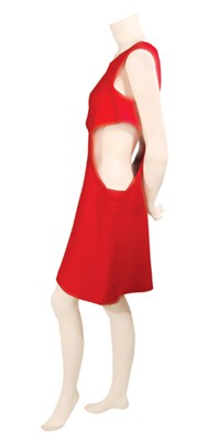 Lot 155 - Yamamoto Red Wool Cutaway Jumper Japanese,...