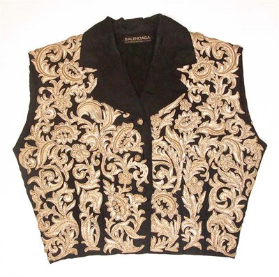 Lot 48 - Balenciaga Passementerie Vest French, 1950s Of...