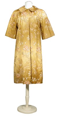 Lot 106 - Irene Hammered Silk Brocade Evening Coat...