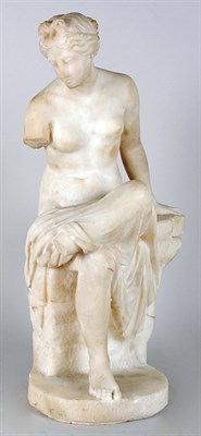 Lot 2135 - White Marble Figure of a Semi-Nude Classical...