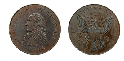 Lot 2462 - 1792, Washington Copper Half Dollar