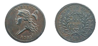 Lot 2464 - 1793, Liberty Cap Half Cent
