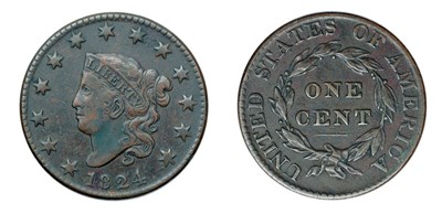Lot 2469 - 1824, Liberty Head Cent