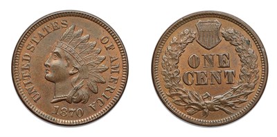 Lot 2476 - 1870, Indian Head, 1 Cent