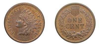 Lot 2480 - 1875, Indian Head, 1 Cent