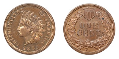 Lot 2481 - 1883, Indian Head, 1 Cent