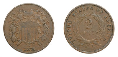 Lot 2483 - 1872, Two Cents