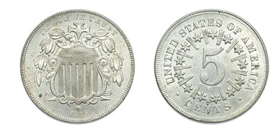 Lot 2489 - 1866, Rays Nickel