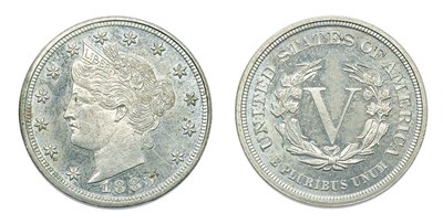 Lot 2491 - 1883, Without Cents Nickel