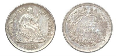 Lot 2494 - 1873 S, Liberty Seated Half Dime