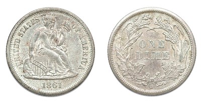 Lot 2500 - 1861 S, Liberty Seated Dime