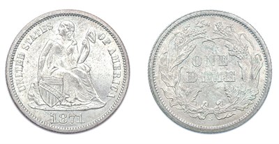 Lot 2502 - 1871 S, Liberty Seated Dime