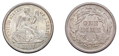 Lot 2503 - 1877 CC, Liberty Seated Dime