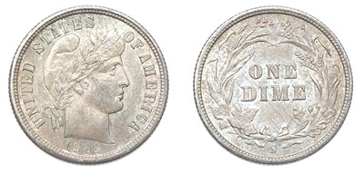 Lot 2507 - 1892 S, Barber Dime