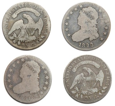 Lot 2513 - Capped Bust Quarter, Six Coins