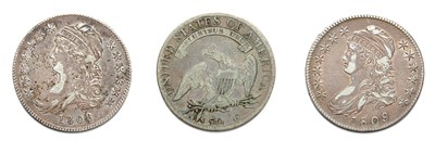 Lot 2533 - Capped Bust Half Dollar, Approximately Sixty-Seven Coins, 1807 to 1839