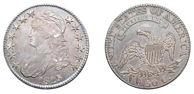 Lot 2524 - 1825, Capped Bust Half Dollar
