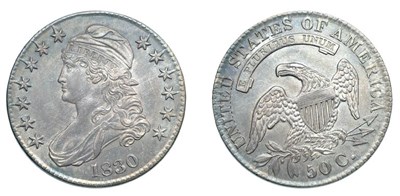 Lot 2526 - 1830, Small O, Capped Bust Half Dollar