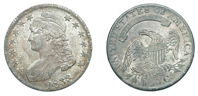 Lot 2529 - 1833, Capped Bust Half Dollar