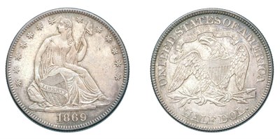 Lot 2540 - 1869, Liberty Seated Half Dollar, With Motto