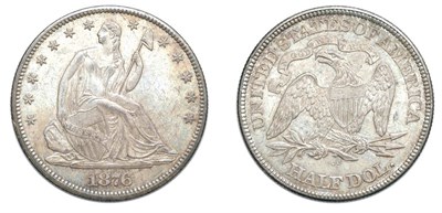 Lot 2545 - 1876 CC, Liberty Seated Half Dollar, With Motto