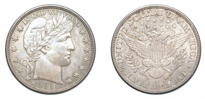 Lot 2550 - 1892 S, Barber Half Dollar