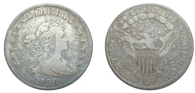 Lot 2557 - 1798, Draped Bust Dollar, Large Eagle, Ten Arrows